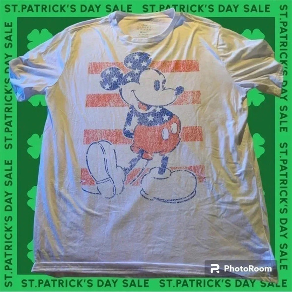 Disney Other - Disney Mickey Mouse Graphic Men’s Short Sleeve White T-Shirt Size XL